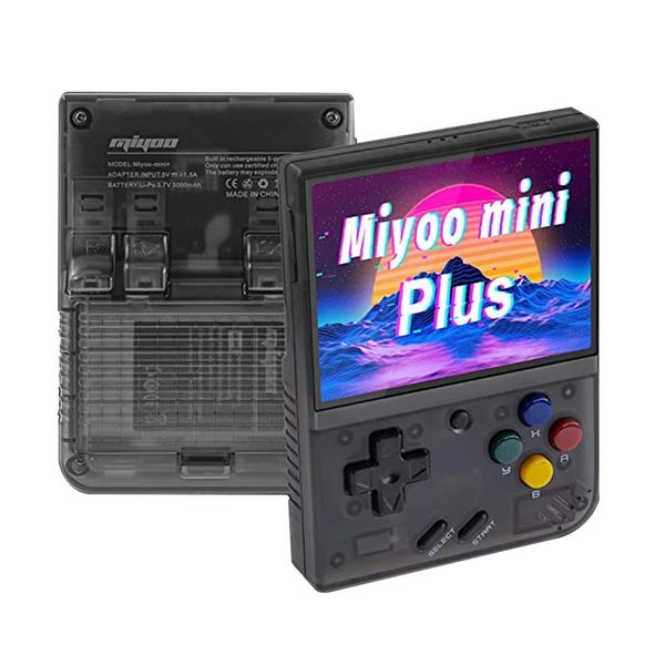 MIYOO Mini Plus portátil retrô console de jogos portátil 35 polegadas IPS tela HD sistema Linux clássico Miyoo V3 240123