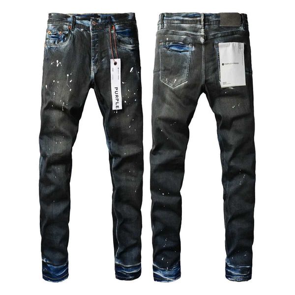 Mor marka kot pantolon Amerikan High Street Heavy Industries el yapımı siyah yağlı boya 9051 2024 yeni moda trend kalitesi