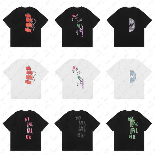 Erkek Tasarımcı Tişört Anti Sosyal T Shirtler Moda Sosyal Kulüp Erkek Kıyafetleri ABD Yüksek Sokak Desen Dekorasyon Moda Kısa Kollu Yuvarlak Boyun Tshirt