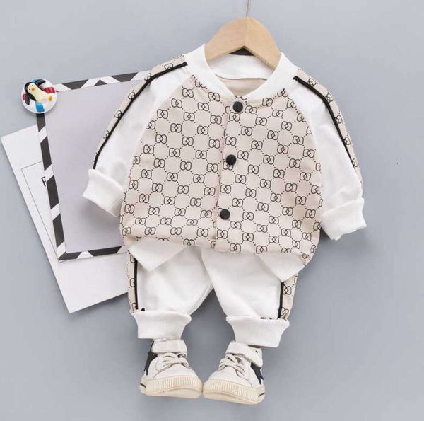 Nuovo stile Autunno Abbigliamento per bambini Ragazzi Imposta tuta primaverile Neonate Vestiti Casual Stampa Abito in cotone Costume per bambini