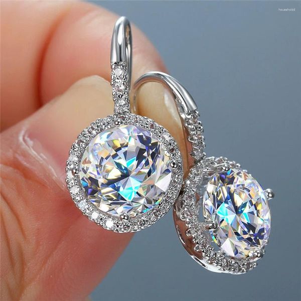 Baumelnde Ohrringe Huitan, klassisches Design, elegante Frauen, Tropfen, rund, Zirkonia, Verlobung, Hochzeit, Party, Braut, Ohrring, Schmuck, Dropship