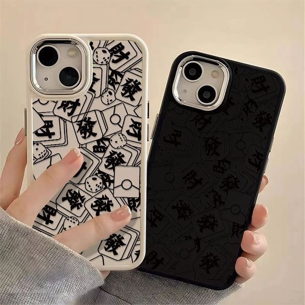 Custodie per telefoni di lusso per iPhone 15 Pro Max per 15Plus iP14 ProMax 13 12 11 XR Cover posteriore per ragazze con motivo classico carino