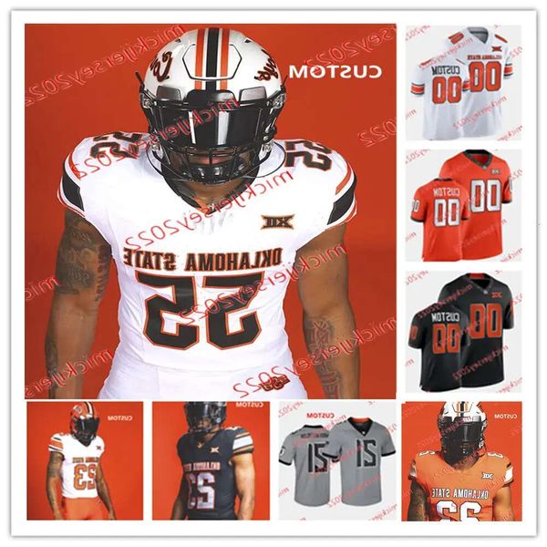 Daniels Kendal 2024 Oklahoma State Football Jersey Talyn Shettron Spencer Sanders Ollie Gordon Langston Anderson Aden Kelley Oklahoma St 44