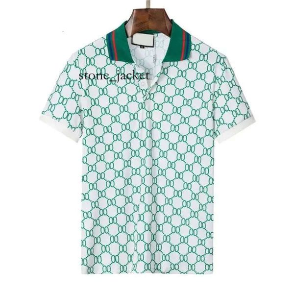 Luxus Italien Herren Stylist Polo Gg Shirts Männer Kleidung Kurzarm Mode Lässig Sommer T-Shirt Streifen Hemd T-Shirts Schlange Polos Biene Blumen Herren Medusa 6400