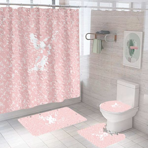Conjunto de cortina de chuveiro pano repelente de água cortina divisória de banheiro produtos especiais molhados e secos