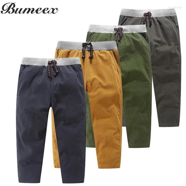 Брюки Bumeex для детей от 3 до 10 лет, весенне-осенние брюки для мальчиков, повседневная длинная стильная спортивная одежда для детей-подростков