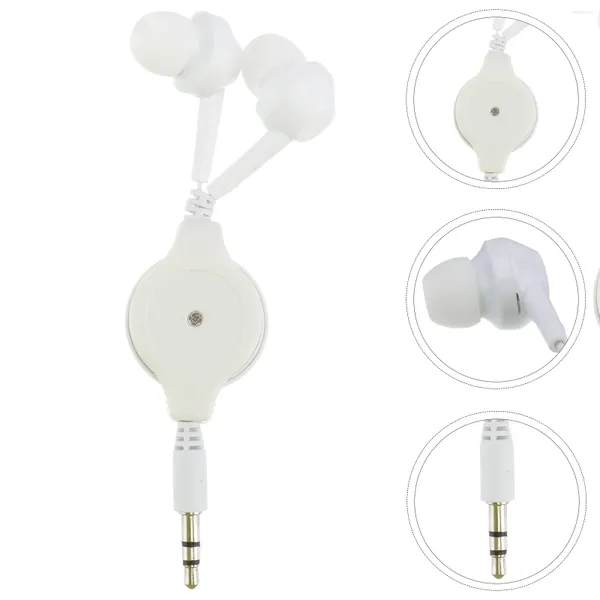 Ohr-Kopfhörer, einziehbare Stecker, kabelgebundene Ohrhörer, 3,5 mm Kopfhörer, Ohrhörer, Ohrstöpsel, umwickeln Geräusche, Mini um über Mikrofon-Headset