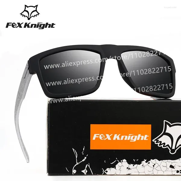 Occhiali da sole Fox Knight BRAND DESIGN Classico quadrato Uomo Donna Vintage Uomo Sport Tonalità Occhiali UV400 Gafas
