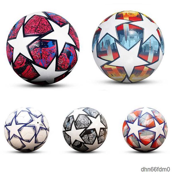 Balls Pro Futbol Ball Resmi Boyut 5 Üç Katman Giyim Rsistant Dayanıklı Yumuşak PU Deri Diksiz Takım Maç Grup Grup Oyunu Oyunu 230307 962H