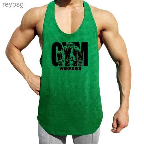 Regatas masculinas Ginásio Roupas Fitness Mens Stringer Top Homens Malha Musculação Colete Correndo Camisa Treino Sem Mangas T Sports Tanktop YQ240131