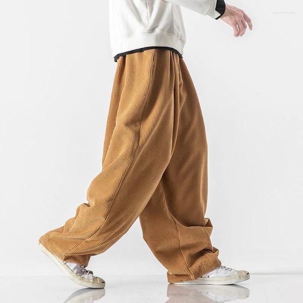 Männer Hosen 2024 Männer Casual Cord Herbst Streetwear Breite Bein Mode Frauen Lose Lange Hosen Männliche Übergroßen Harajuku