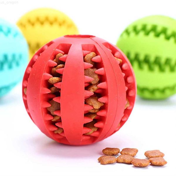 Brinquedos para cães mastiga brinquedo para cães de estimação bolas de borracha interativas para cães pequenos e grandes brinquedos para mastigar gatos para limpeza de dentes de animais de estimação bola de comida para cães indestrutível