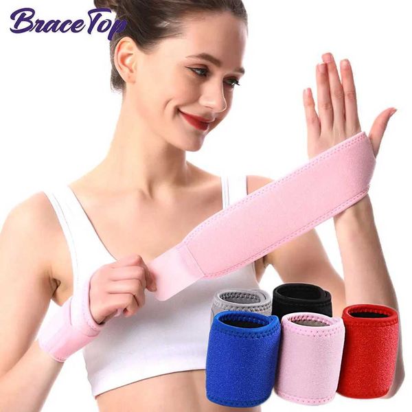 Suporte de pulso 1Pair Wrist Guard Band Brace Support Carpal Tunnel Storins Strain Gym Strap Sports Pain Relief Wrap Bandage Leve Unissex YQ240131