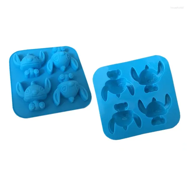 Moldes de cozimento 4 mesmo ponto dos desenhos animados estrela bebê moldes de silicone bolo chocolate artesanal sabão molde diy acessórios de cozinha ferramentas