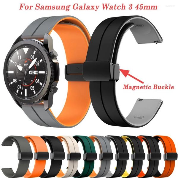 Samsung Galaxy 46mm/3 45mm Gear S3 Classic/Frontier Akıllı Saat Kemer Bilezik Kayışı için 22mm Silikon Bileklik İzle