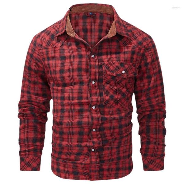 Männer Casual Hemden USA Größe Langarm Baumwolle Flanell Hemd Jacke Plaid Outdoor Wandern Taktische Herren Bluse Für Herbst frühling