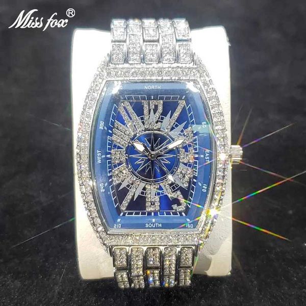 Другие часы Лучший бренд Роскошные мужские часы Персонализированные Bling Diamond Кварцевые часы Модные хип-хоп Ice Out Мужские наручные часы Лучший продукт продажи J240131