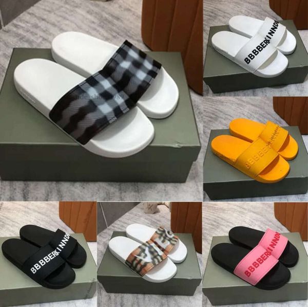 Designer Slides Sandali Slider Lettere BUR per uomo Donna Hot Slipper Moda Unisex 2024 Piscina Pantofole da spiaggia Infradito 013