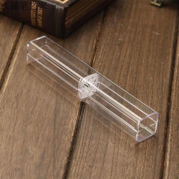 500 peças caixa de varejo caixas de caneta plástico transparente caixa de presente porta caneta esferográfica lx9364218a