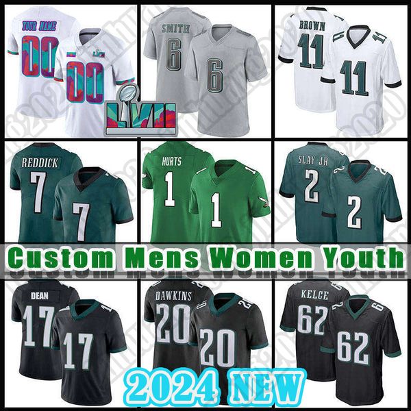 DeVonta Smith Jalen Hurts Fußballtrikots A.J.Brown Darius Slay Philadelphia''Eagles''Jason Kelce D'Andre Swift Brian Dawkins Donovan McNabb Haason Reddick Davis Dean