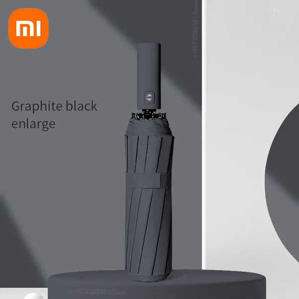 Smart Home Control Xiaomi 12 Bone tinta unita ombrello automatico pieghevole parasole di grandi dimensioni protezione UV