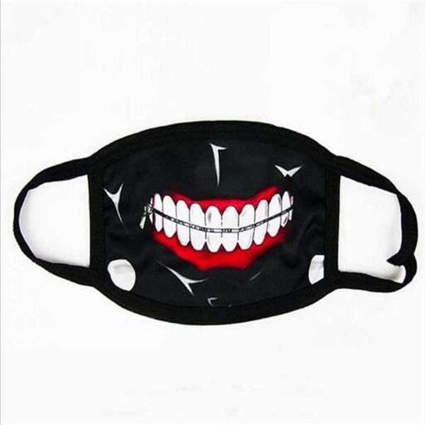 Tokyo Ghoul Kaneki Ken Horror Cadılar Bayramı Cosplay Mask Kış Anti-Dust Pamuk Komik Sıcak Yüz Maskesi Mufle Fast 269R