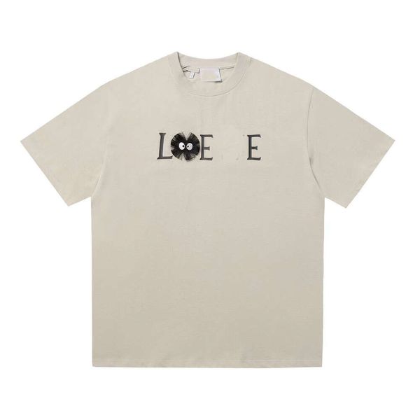 Mode lässiges Loes klassisches Designer-Totoro-Markenbrikett Elf besticktes, lockeres Kurzarm-T-Shirt aus reiner Baumwolle