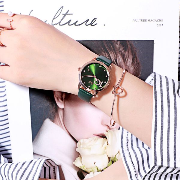 Womens Watch Fashion Light Luxury High Sense Quartz Belt impermeabilizado T1