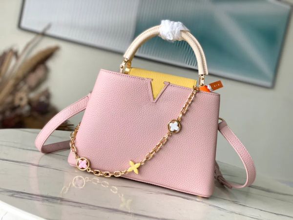 10A En Kalite Tasarımcıları Kadınlar için Tote Çantalar Capusines Tote Çanta Ayna Gerçek Deri Çanta 27cm Omuz Çantası Kadın Debriyaj Torbası Crossbody Bag G241311PE-9