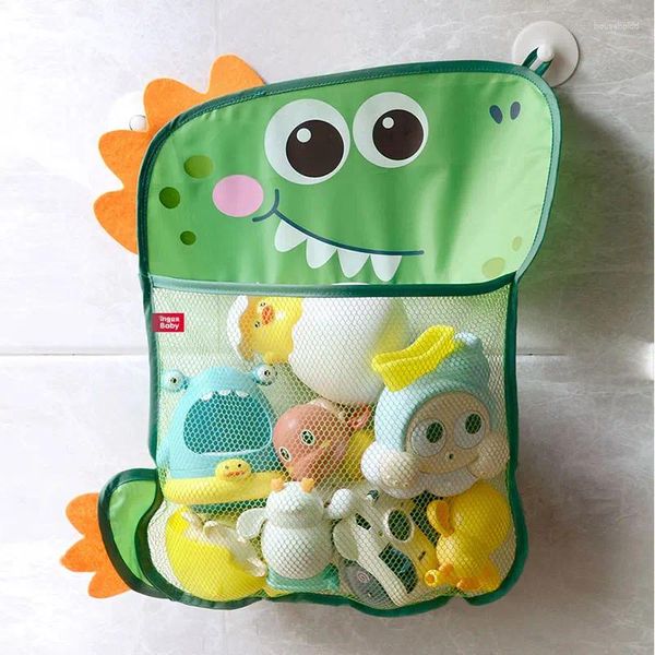 Sacos de armazenamento Saco de malha do banheiro do bebê para brinquedos de banho pendurado organizador titular crianças água brinquedo net