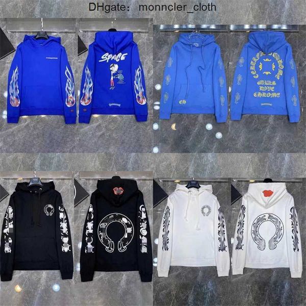 Herren Hoodies Sweatshirts Ch Designer Kleidung Hoodie Herz Cro Cross Off Shoulder Sleeve Schwarz Plüsch Pullover Streetwear Chromes M1UW