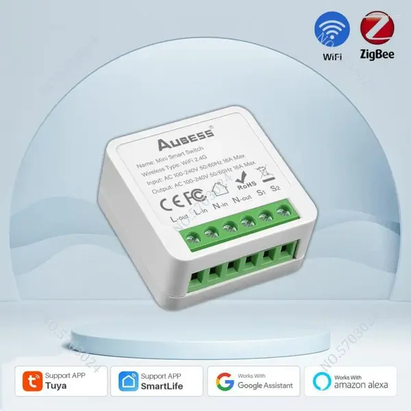 Smart Home Control 1/2/3/4 Gang Switch WiFi Zigbee Mini Breaker Modul 2 Weg DIY Arbeit mit Alexa Google Alice
