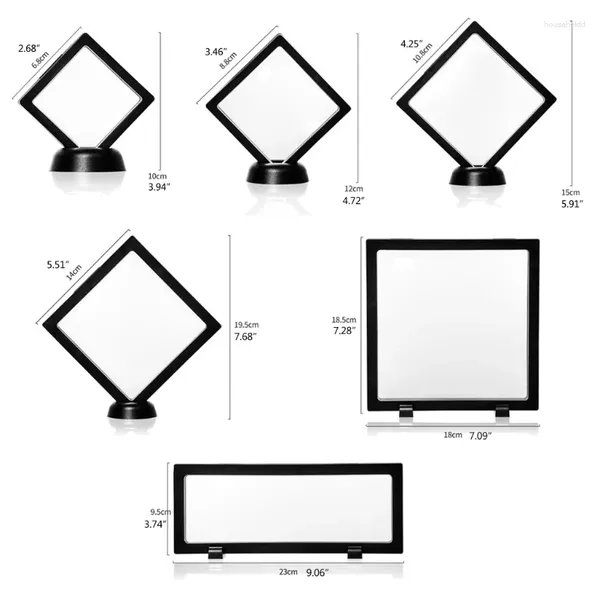 Bolsas de jóias Desafio Coin Display Stand 3D Flutuante Caso de Telefone Transparente Espécime Medalha Militar Quadro Atacado