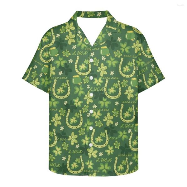 Freizeithemden für Herren Hycool Arrival Festive Collection Easter Egg Print Revers Kurzarm Herren Hawaiihemd