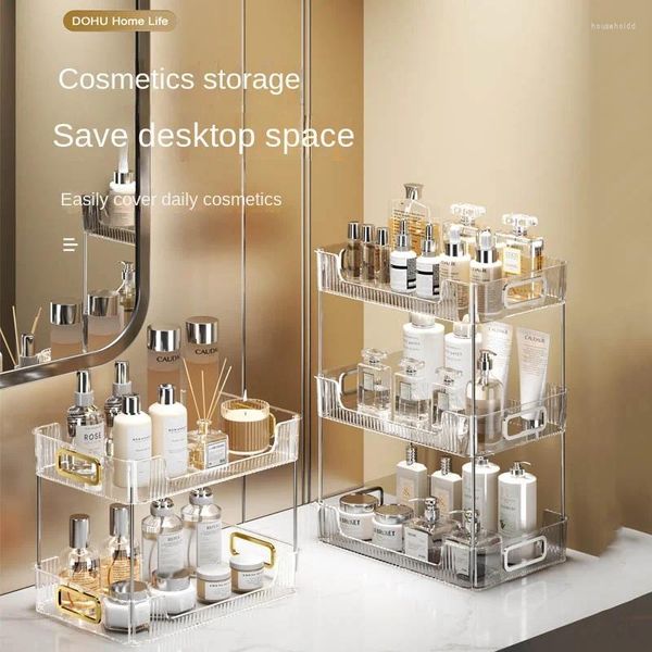 Ganchos 2/3 camadas de armazenamento rack organizador prateleira maquiagem cozinha banheiro itens de suporte