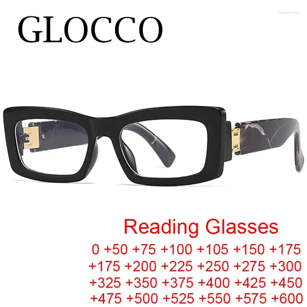 Солнцезащитные очки, винтажные черные прямоугольные очки для чтения, женские брендовые дизайнерские модные квадратные очки ярких цветов, оправа для очков с анти-синим светом