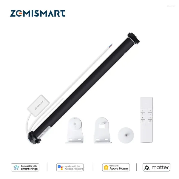 Управление умным домом Zemismart WiFi Matter Роликовый жалюзи Мотор жалюзи Моторизованный жалюзи Двигатель Разрешить приложение Google Smartthings Homekit