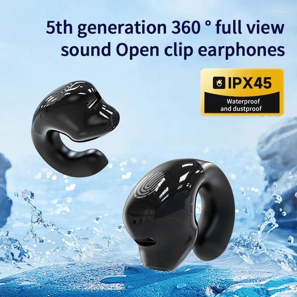 Fones de ouvido sem fio Bluetooth 5.3 Fones de ouvido com microfone único intra-auricular esportivo à prova d'água TWS Fones de ouvido viva-voz