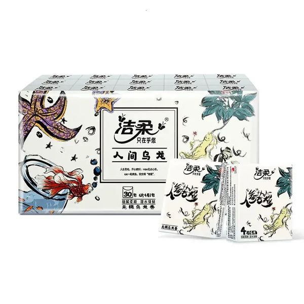 60 confezioni di fazzoletti di carta National Wind Fragrance Wuji Oolong 4 strati piccoli tovaglioli portatili ispessiti 240127
