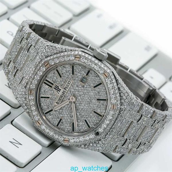 Швейцарские часы Audemar Pigue Механические часы Royal Oak LADY SILVER Женские роскошные автоматические часы 67651 FUN SMT6