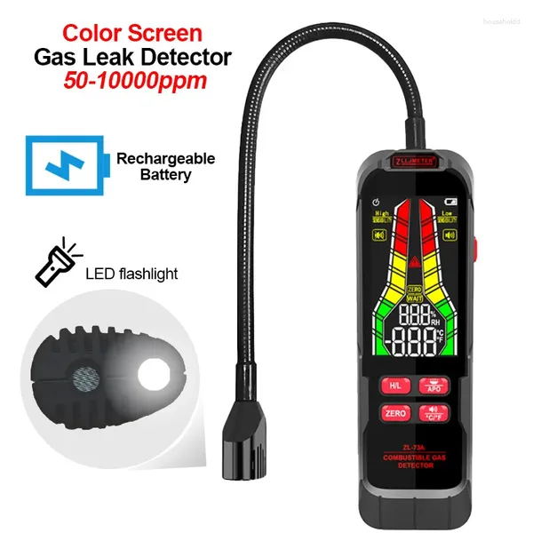 50-10000ppm цифровой детектор утечки газа с цветным экраном звуковая визуальная сигнализация горючий легковоспламеняющийся природный метан тестер спирта