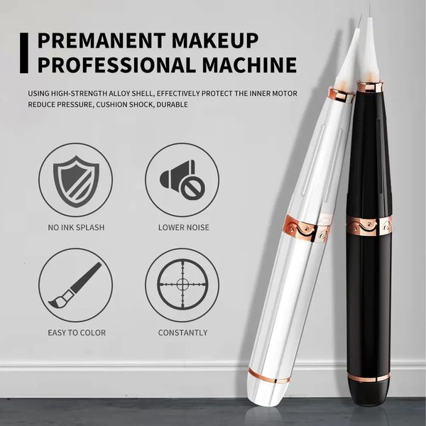 Professionelles Tattoo-Stift-Maschinen-Set, permanenter Augenbrauen-Lippen-Make-up-Konturstift, Beauty-Art-Tattoo-Pistole mit Patronennadel-Kit 240122