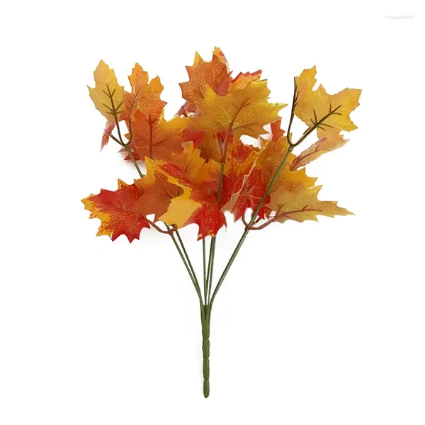 Fiori decorativi Autunno 30CM Ramo di foglia d'acero artificiale Piante finte per la scrivania dell'ufficio Natale Ringraziamento Decorazione della festa nuziale Casa