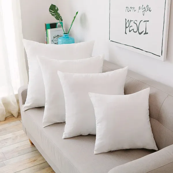 Travesseiro puro algodão pena veludo núcleo pescoço cojines 45x45 el decoração sofá quarto casa inserção bh1002