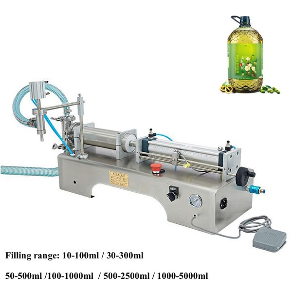 Venda quente Máquina de enchimento de líquido de cabeça única de pistão semiautomático de alta qualidade Máquina de enchimento operada por pé