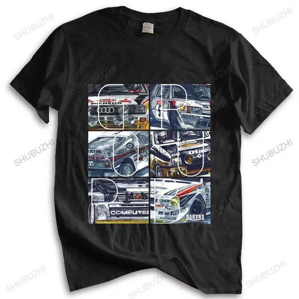 Herren-T-Shirts, Sommer-T-Shirt, Shubuzhi-Marken-T-Shirt, Herren-T-Shirt, Gruppe B, neues Design, neues Rallye-Auto-T-Shirt, Unisex-T-Shirt, lose Oberteile