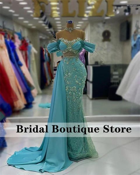 Vestidos de festa design dubai sereia vestido de noite pura malha brilhante miçangas cristais lantejoulas strass árabe casamento vestidos de baile