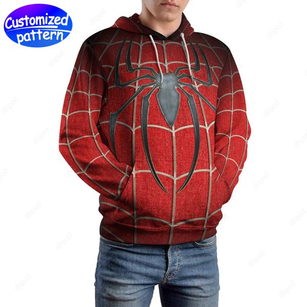 Designer Homens Hoodies Moletons Spider Hip-Hop Rock Personalizado Caps Modelados Preppy Clássico Athleisure Esportes Ao Ar Livre Atacado Hoodie Roupas Masculinas Tamanho Grande S-5XL