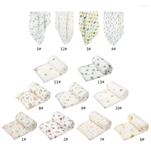 Decken Tragbare Baby Musselin Badetuch Weiche Baumwolle Empfang Decke 35x35-zoll Verbesserte 6 Schichten Dicke Dropship