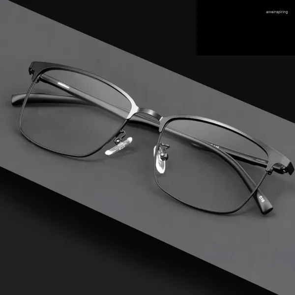 Güneş Gözlüğü Çerçeveleri Alaşım Çerçeve Gözlükleri Full Jant Göz Yay Menteşeleri Erkek Stil Optik Optik Yakın Görüşlü Gözlükler Dikdörtgen Gözlük